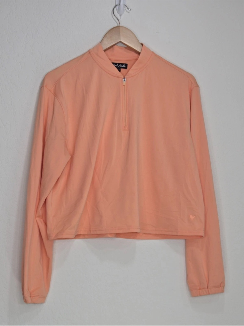Bad Birdie Womens UV Long Sleeve Golf Pullover Spring Orange Size M